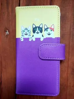 猫デザイン 手帳型ケース
