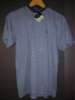 新品紙タグ付き!ポロ·ラルフローレン　ボーダーTシャツ　S　紺×薄水色　旧タグ