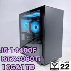 2024年製 美品 ゲーミングPC i5 14400F RTX4060Tiのサムネイル