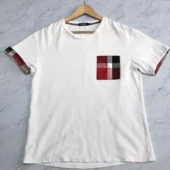 【美品】ブラックレーベルクレストブリッジ Tシャツ CBチェック ポケット M