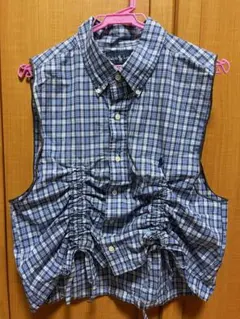 Ralph Lauren チェック柄 ノースリーブシャツリメイク