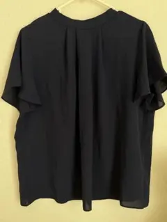 Ranan 半袖　ブラウス　オフィスカジュアル　ネイビー