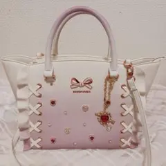 【最安値】サマンサベガレースアップハートビジューグラデーションフラッター小