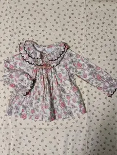 Happyology 花柄スカラップ襟ブラウス