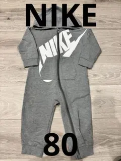 NIKE フルジップロンパース 18M グレー
