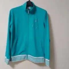 ellesseエレッセ　ターコイズ ジップアップパーカー