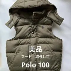 Polo ポロ　ラルフローレン　フード付き ダウンベスト 2/2T 100