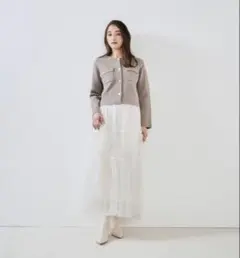 【極美品】stola.チュールティアードスカート