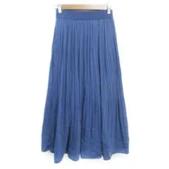 ローリーズファーム 青 プリーツロングスカート