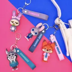 ズートピア2 ラバーマスコットキーホルダー全種セット HappyくじF賞