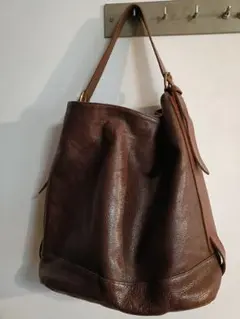 イルビゾンテ　ワンショルダーブラウンレザートートバッグ