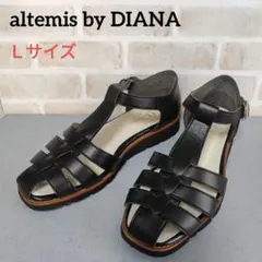 ☆美品☆ALTEMIS by DIANA　厚底軽量グルカサンダル　Ｌ 黒