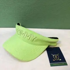 め17●TOMMY HILFIGER ライムグリーン バイザー