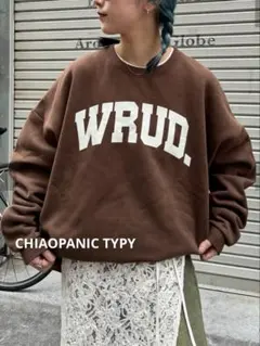 CHIAOPANIC TYPY WRUD.ビッグシルエット裏起毛ロゴスウェット