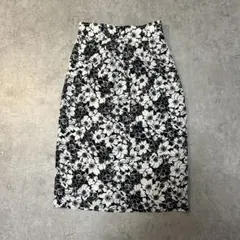 ヴィンテージ花柄タイトスカート ひざ丈