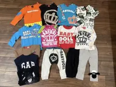 BABYDOLL 男の子秋冬90まとめ売り16点ロンTとボトムスセット