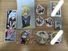 ハイキュー 稲荷崎 ステッカー 缶バッジ ストラップ セット 計8点
