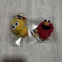 セサミストリートかわいいぷちマスコット　ストラップ　2個セット