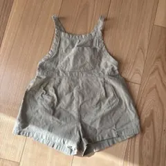 オーバーオールロンパース　サロペット　70㎝　カーキ