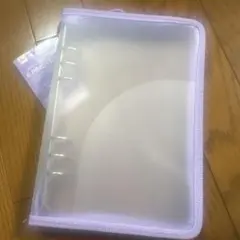 ダイソー 6リングファイル A5パープル　シール帳 大人気