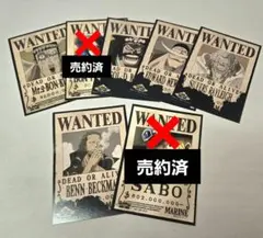 ONEPIECE 　ワンピース　麦わらストア　限定　手配書　5枚まとめ売り