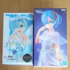 Re:ゼロから始める異世界生活  リゼロ  レム  フィギュア  ２点セット