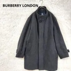 ​BURBERRY LONDON　スタンドカラーコート　アンゴラ混　水牛ボタン