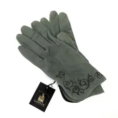Y412-111【未使用】LANVIN　ランバン　手袋　羊革　グリーン　20㎝のサムネイル