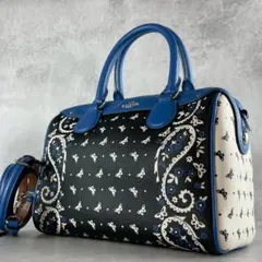 ✨美品✨コーチ　ミニボストン　2way ミニベネット　肩かけ　ペイズリー　総柄