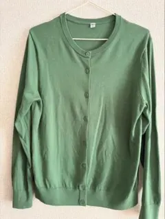 UNIQLO ユニクロ グリーン系 ニット カーディガン 長袖 XL