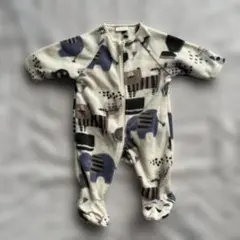 動物柄 フリースロンパース 60-70cm