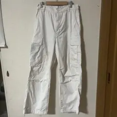 ホワイト カーゴパンツ 6ポケット