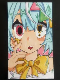 オリジナル　手描きイラスト　原画　コピック　一点物