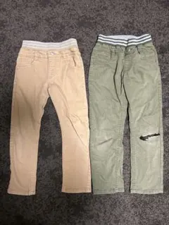 120 ストレッチスリムフィットパンツ 2色セット