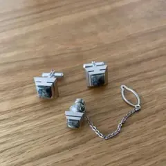 幾何学的デザイン カフリンクス