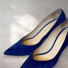 FABIO RUSCONI フラットパンプス バックル 38 青 未使用級 - メルカリ