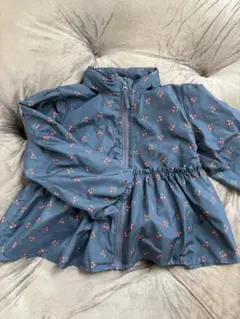 チェリー柄ダークブルージャケット