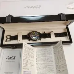 GaGa Milano 手巻き時計 ブラック　ガガミラノ