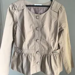 rew de rew ノーカラージャケット ベージュ ビジュー 春