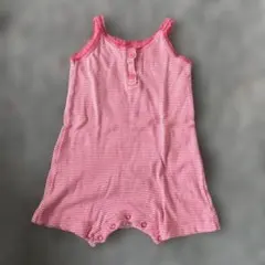 PETIT BATEAU ピンクストライプロンパース 6m