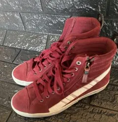 dieselハイカットスニーカー　レッド41 26.5㎝
