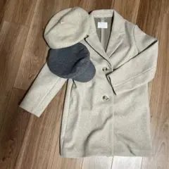 ZARA ベージュ コート 9-10歳 帽子付き