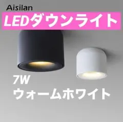 LEDダウンライト 直付け ホワイト 7W ウォームホワイト モダン 照明のサムネイル