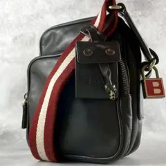 【美品✨】BALLY ショルダーバッグ 南京錠 チャーム トレスポ ブラウン