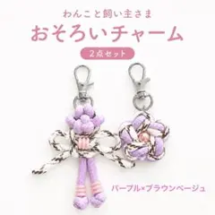 わんこと飼い主様のおそろいチャーム 2点セット 犬用 ハンドメイド【現品限り】