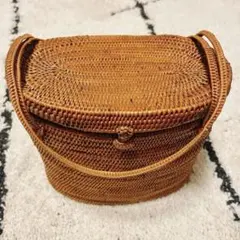 葡萄の手編みカゴバック