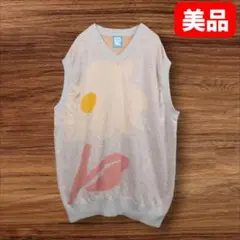 BLESS YOUALL ロサンゼルス 花柄 コットンニットベスト フリーサイズ