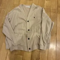 U.S. POLO ASSN. ベージュ Vネックカーディガン