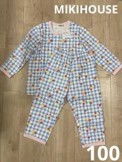 【新品タグつき】ミキハウス　ホットビスケッツ　うさこ　パジャマ　チェック柄