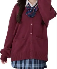 WEGO ワインレッド カーディガン